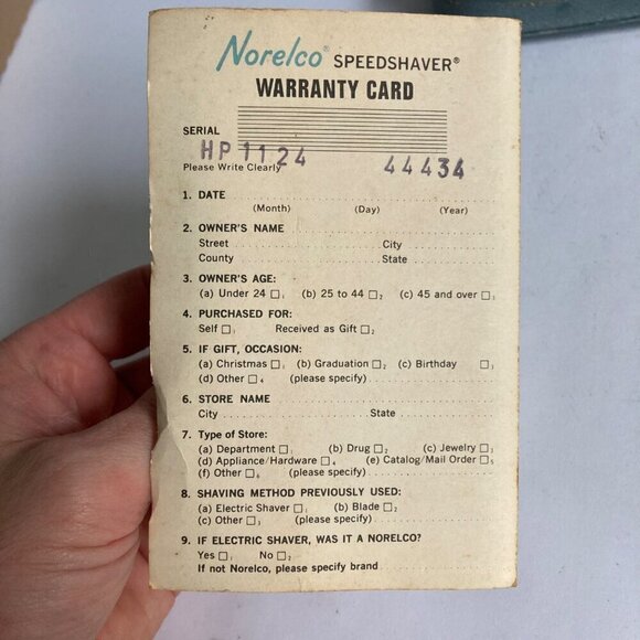 Vintage Norelco Speedshaver Razor Shaver HP1124 w/Case & Papers - Picture 8 of 12